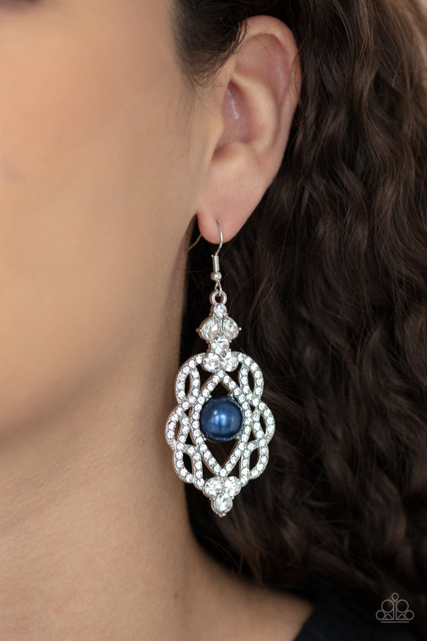 Rhinestone Renaissance - Blue Earrings