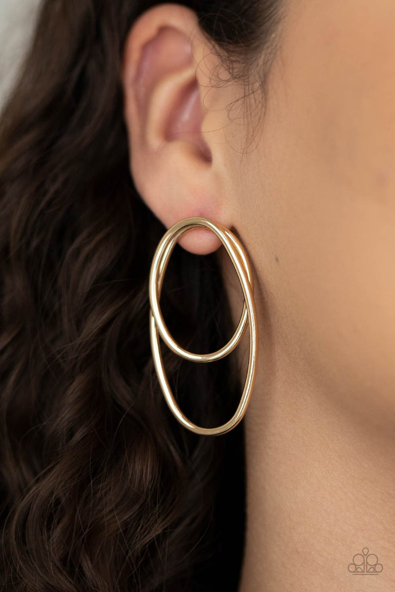 So OVAL-Dramatic - Gold Earrings