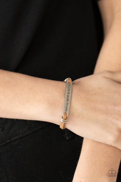 To Live, To Learn, To Love - Brown Bracelet
