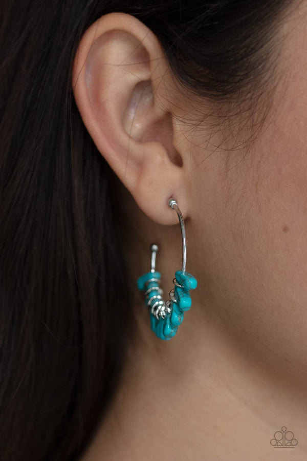 Poshly Primitive - Blue Earrings