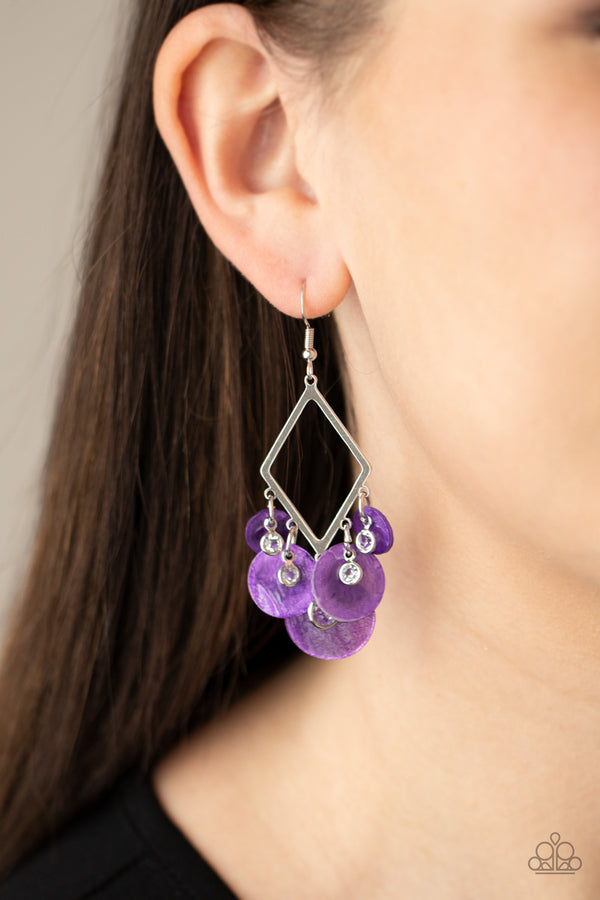 Pomp And Circumstance - Purple Earrings