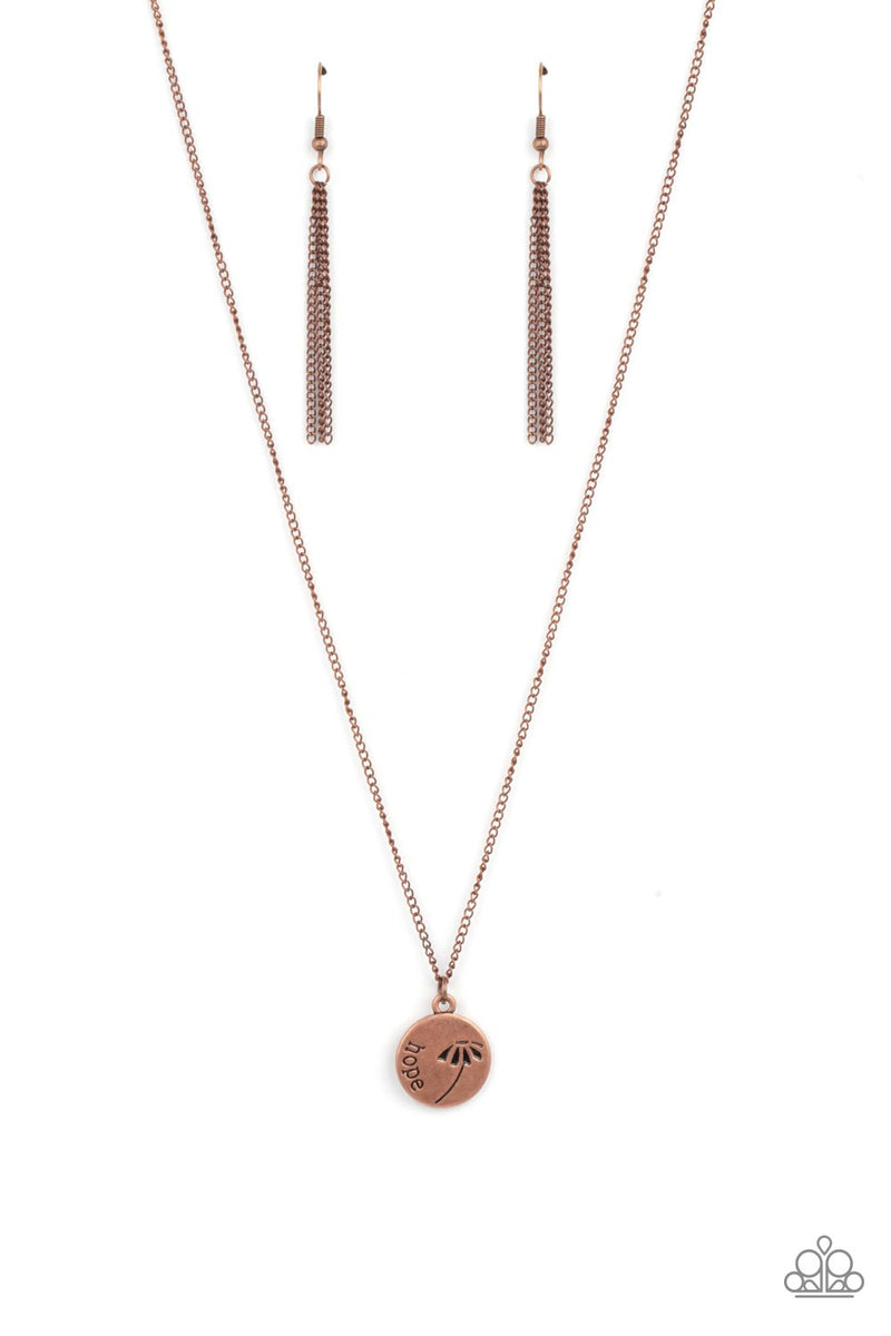 Hold On To Hope - Copper Necklace