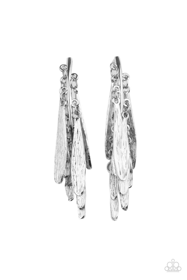 Pursuing The Plumes - Silver earrings