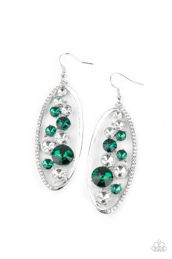 Rock Candy Bubbly - Green Earrings