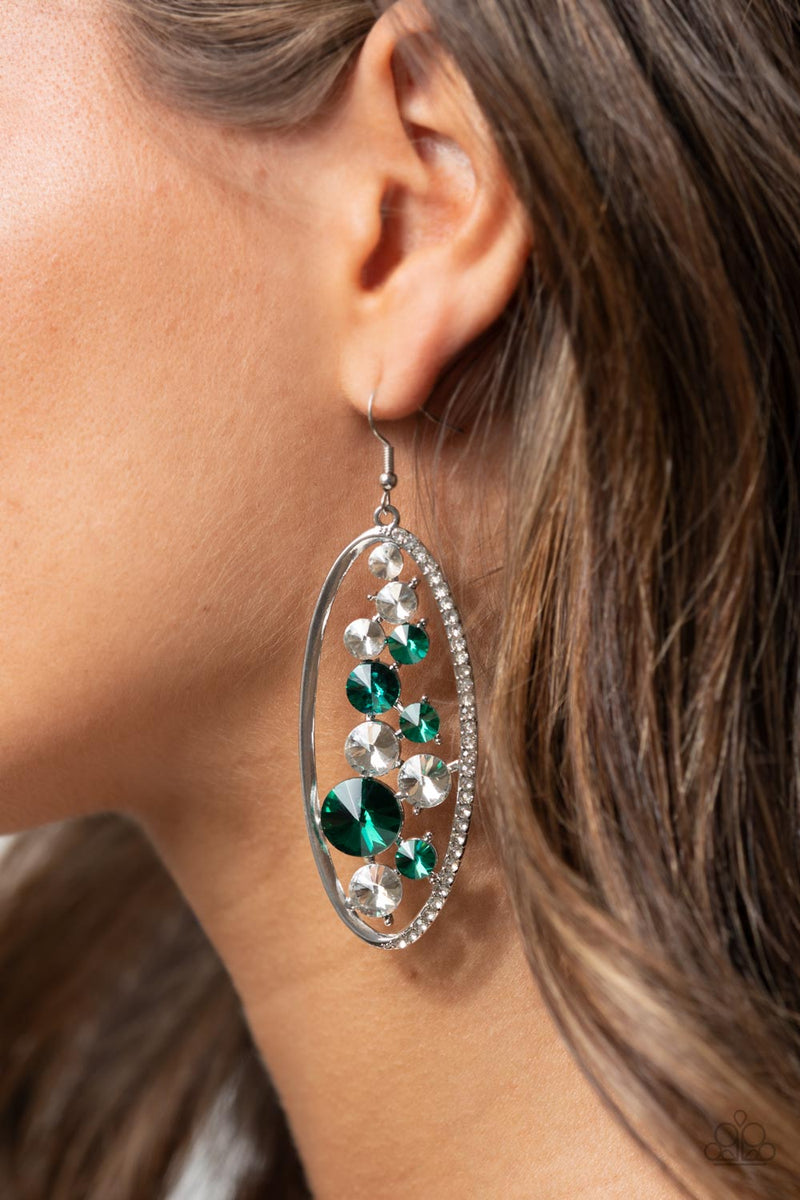Rock Candy Bubbly - Green Earrings
