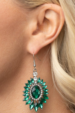 Big Time Twinkle - Green Earrings