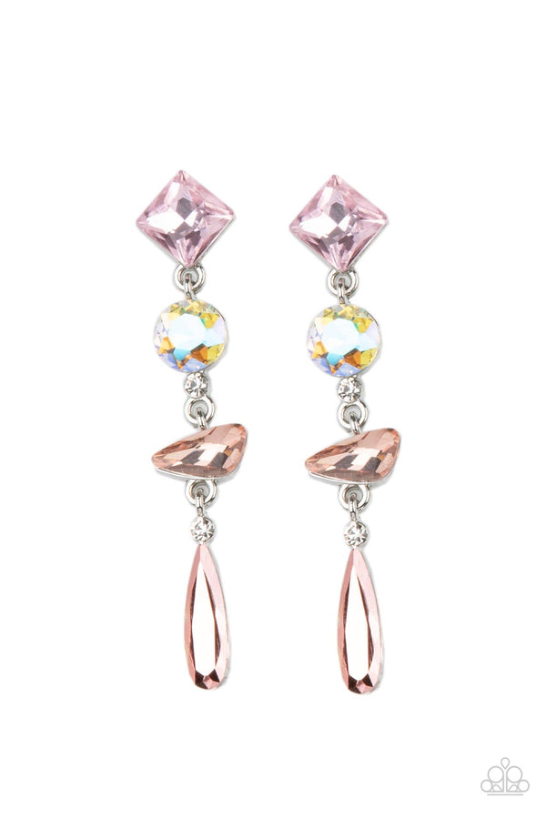 Rock Candy Elegance - Pink Earrings