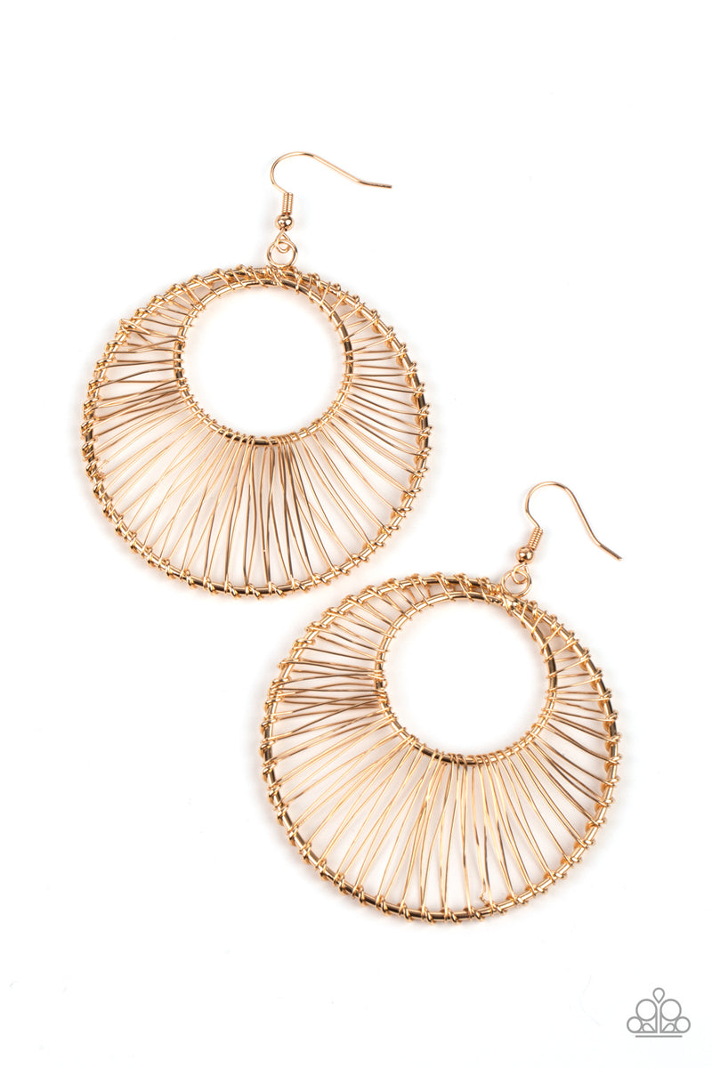 Artisan Applique - Gold earrings