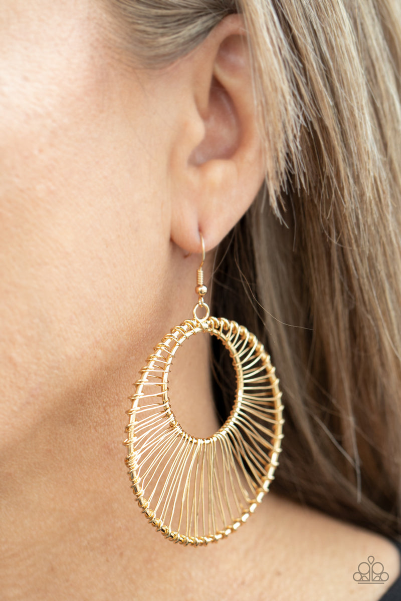 Artisan Applique - Gold earrings