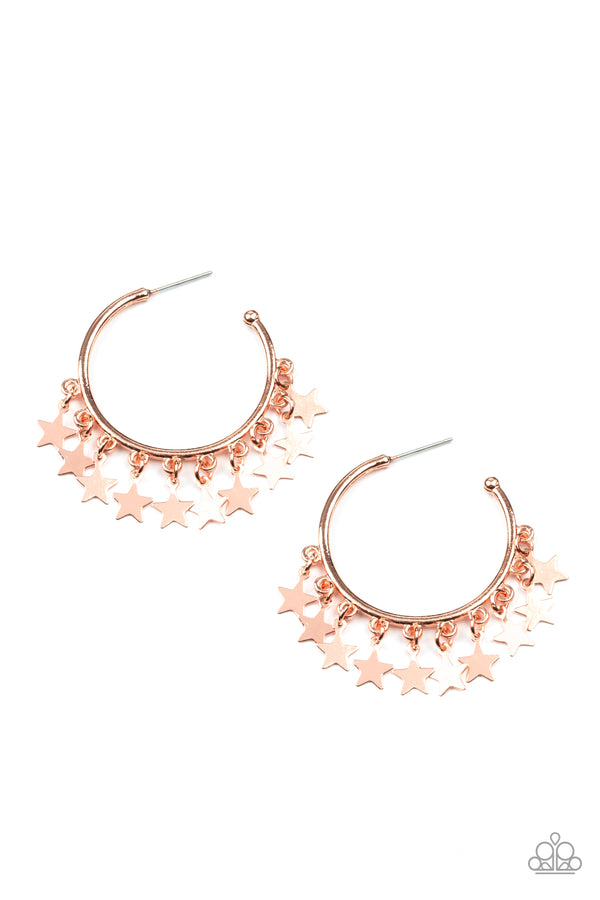 Happy Independence Day - Copper Earrings