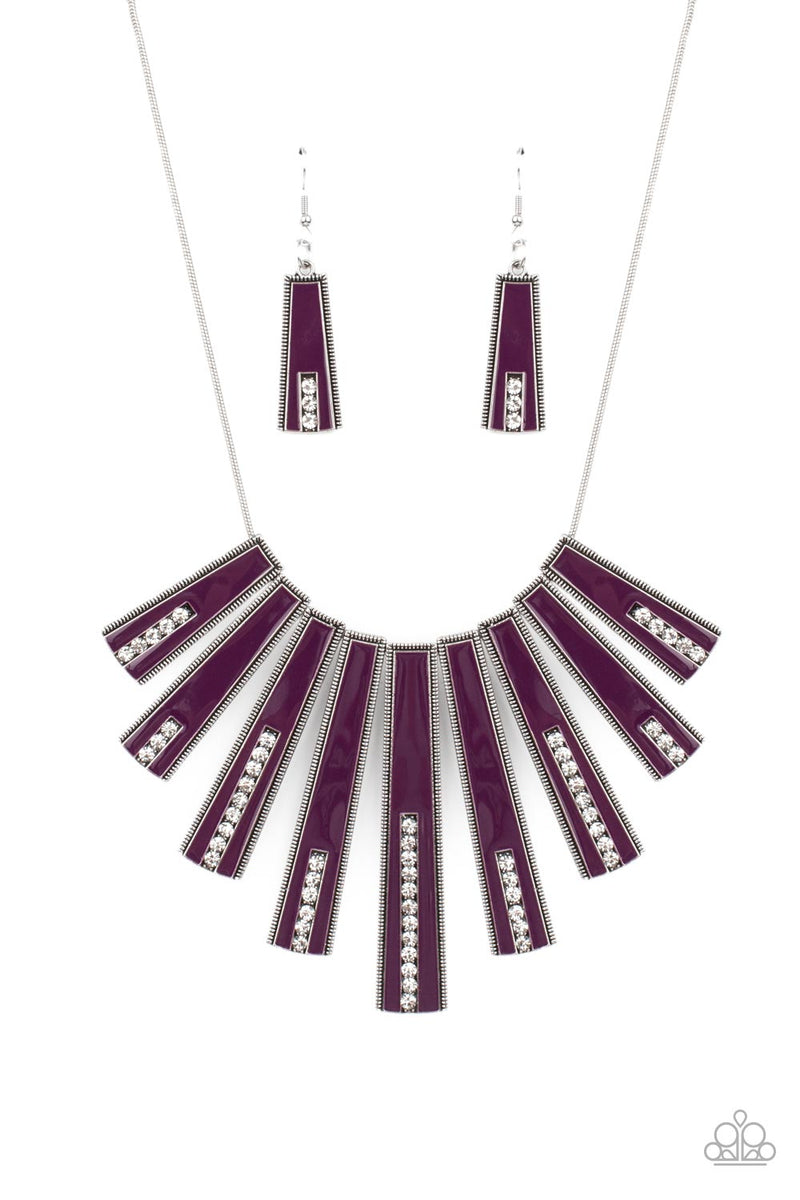 FAN-tastically Deco - Purple Necklace
