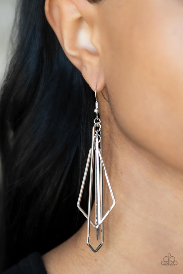 Shape Shifting Shimmer - Silver Earrings