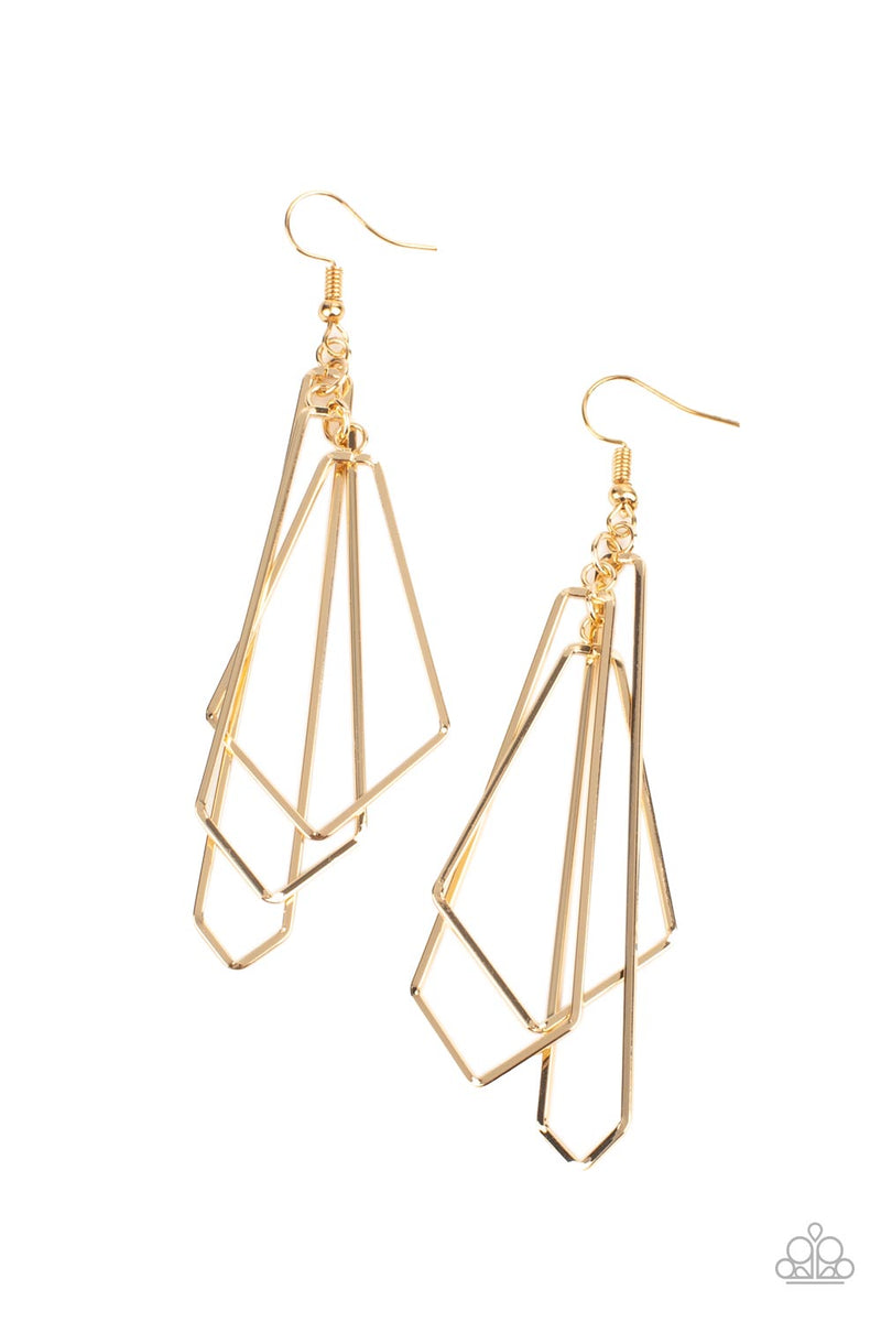 Shape Shifting Shimmer - Gold Earrings