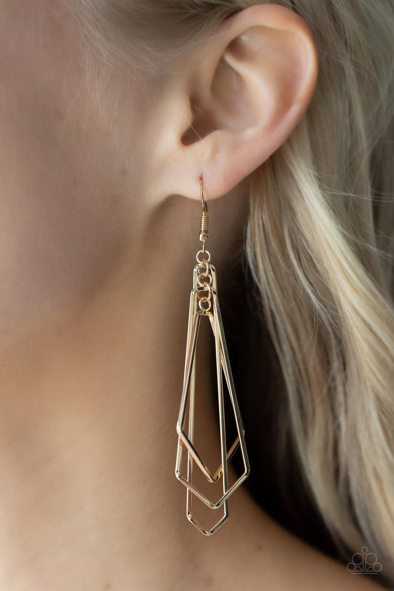 Shape Shifting Shimmer - Gold Earrings