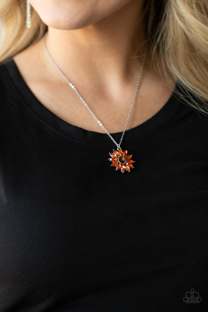 Formal Florals - Orange Necklace