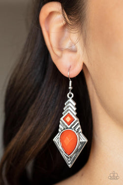 Stylishly Sonoran - Orange Earrings