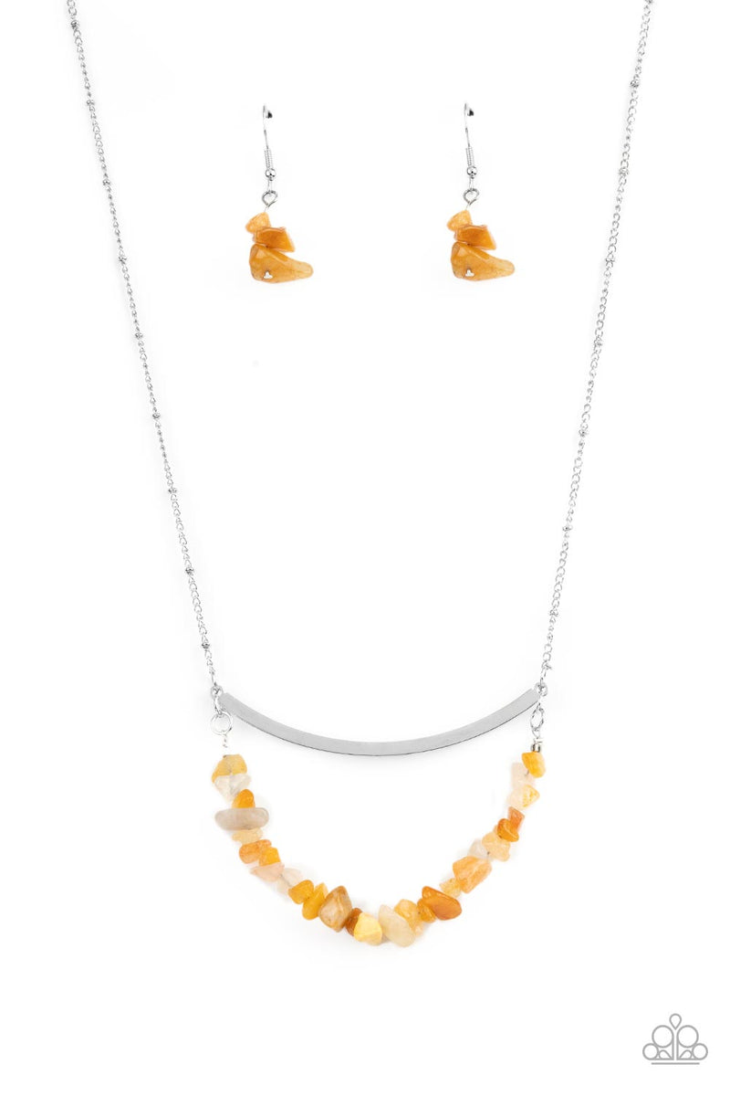 Pebble Prana - Yellow Necklace
