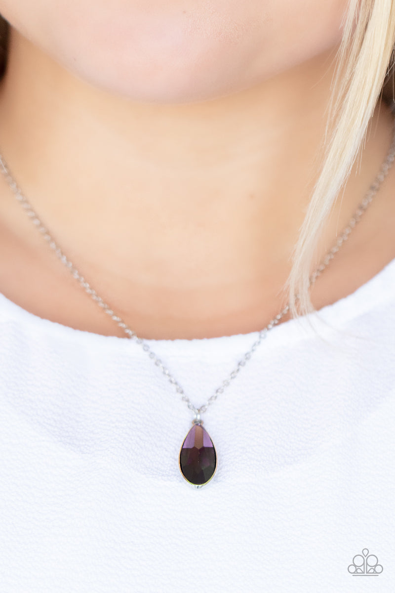 Prismatically Polished - Purple Necklace