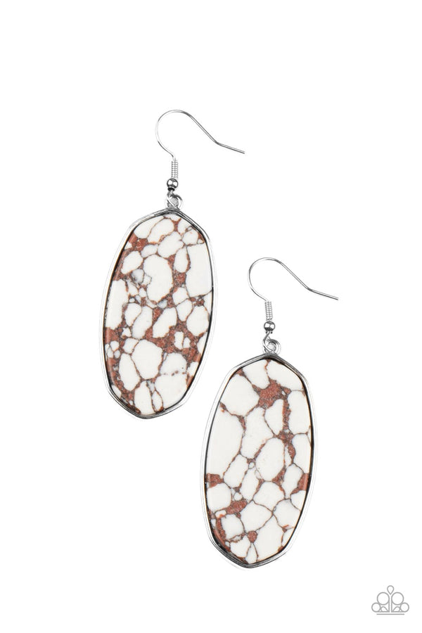 Stone Sculptures - Brown Earrings