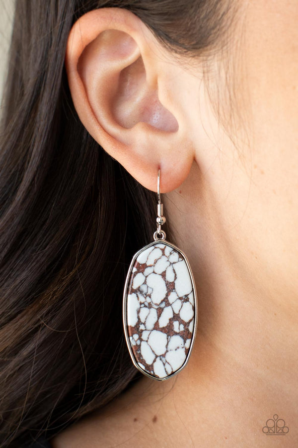 Stone Sculptures - Brown Earrings