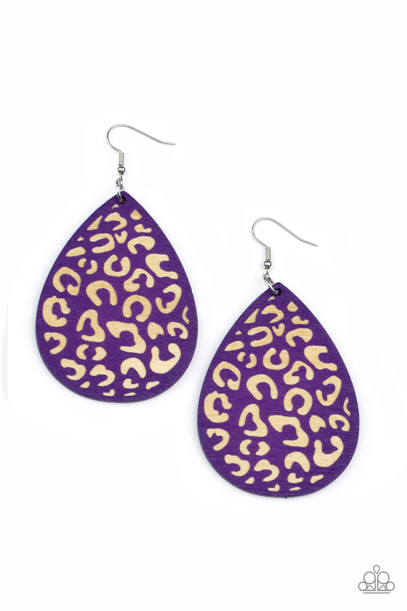 Suburban Jungle - Purple Earrings