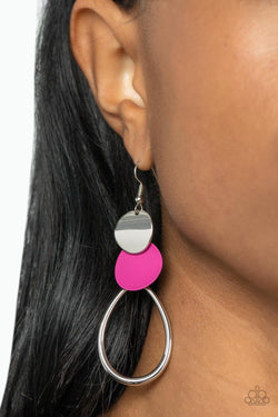 Retro Reception - Pink Earrings