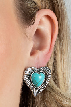 Rustic Romance - Blue Earrings