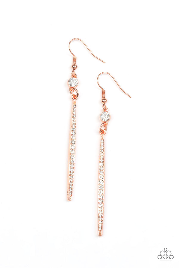 Skyscraping Shimmer - Copper Earrings