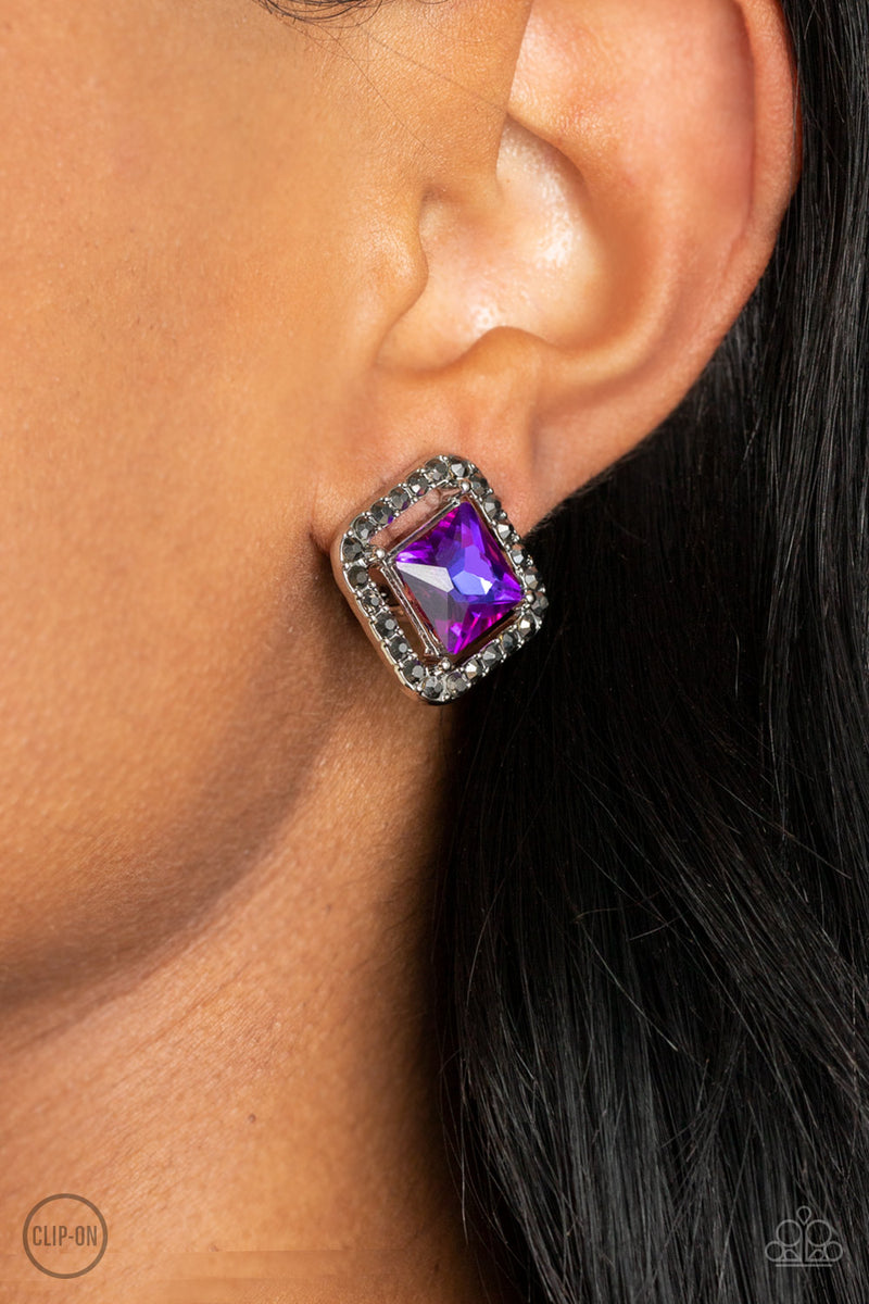 Cosmic Catwalk - Purple Earrings