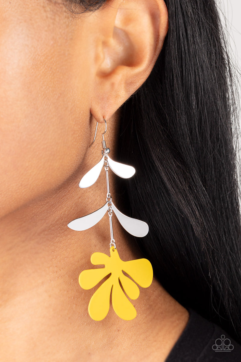 Palm Beach Bonanza - Yellow Earrings