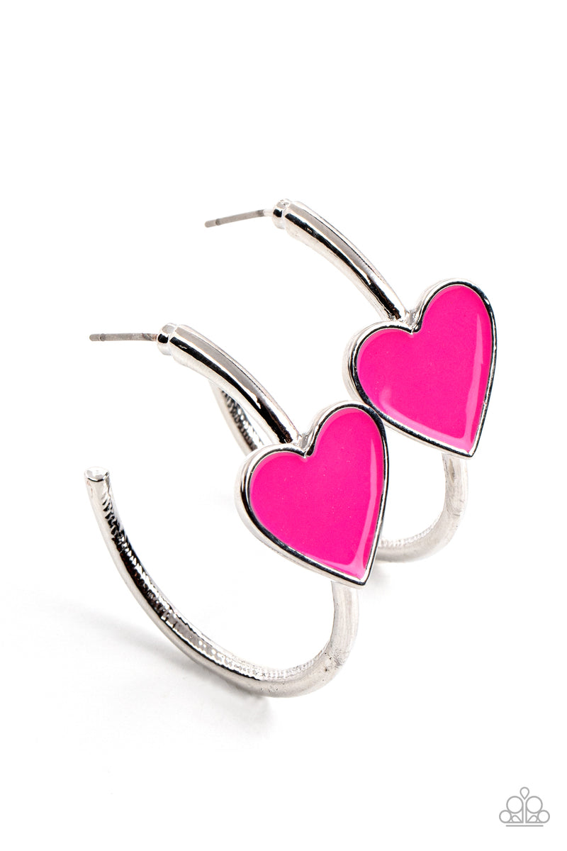 Kiss Up - Pink Earrings