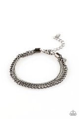 Silver and box chain bracelet