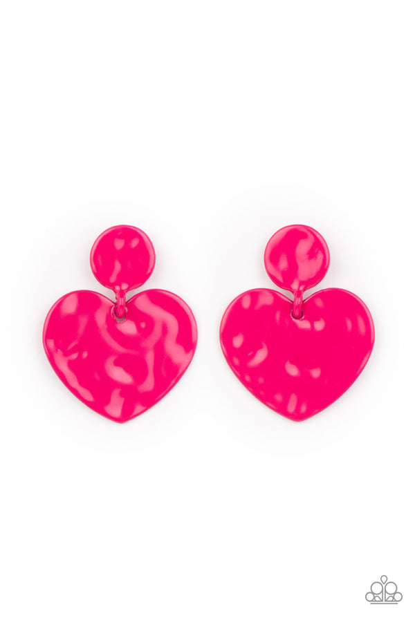 Just a Little Crush - Pink Earrings