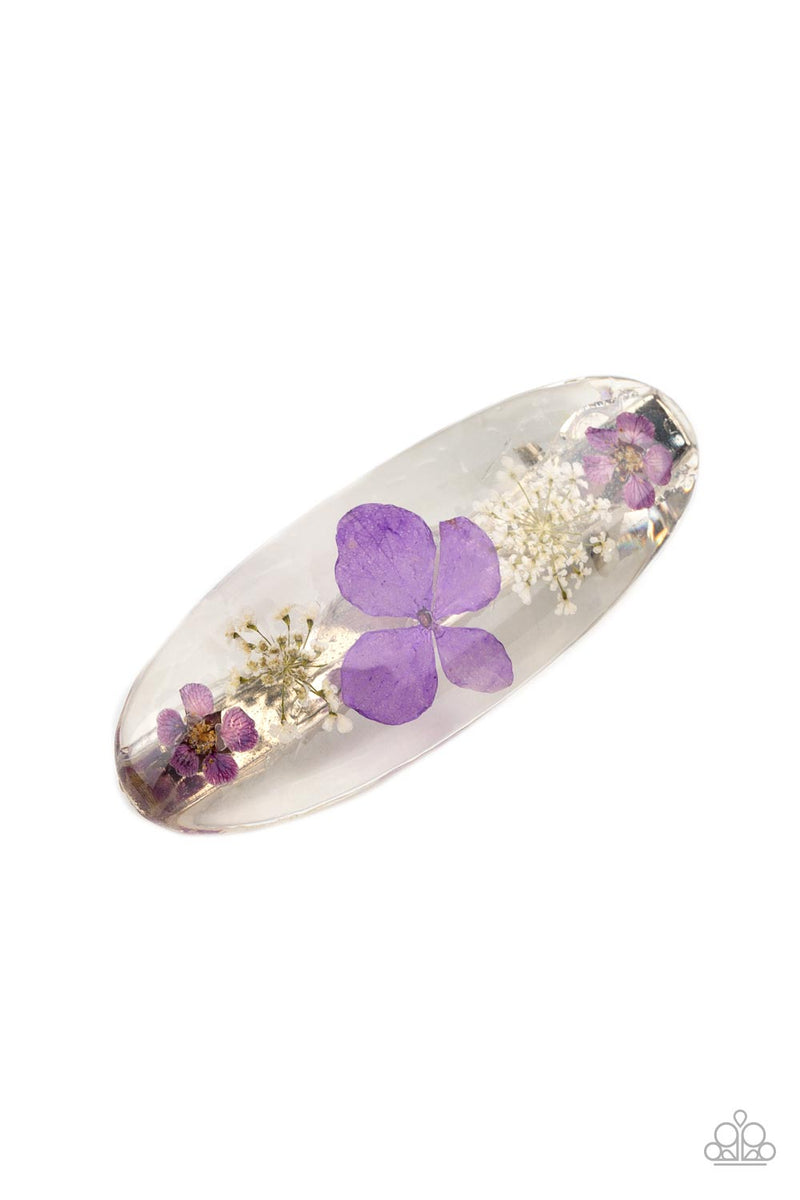 Floral Flurry - Purple Hair Clip