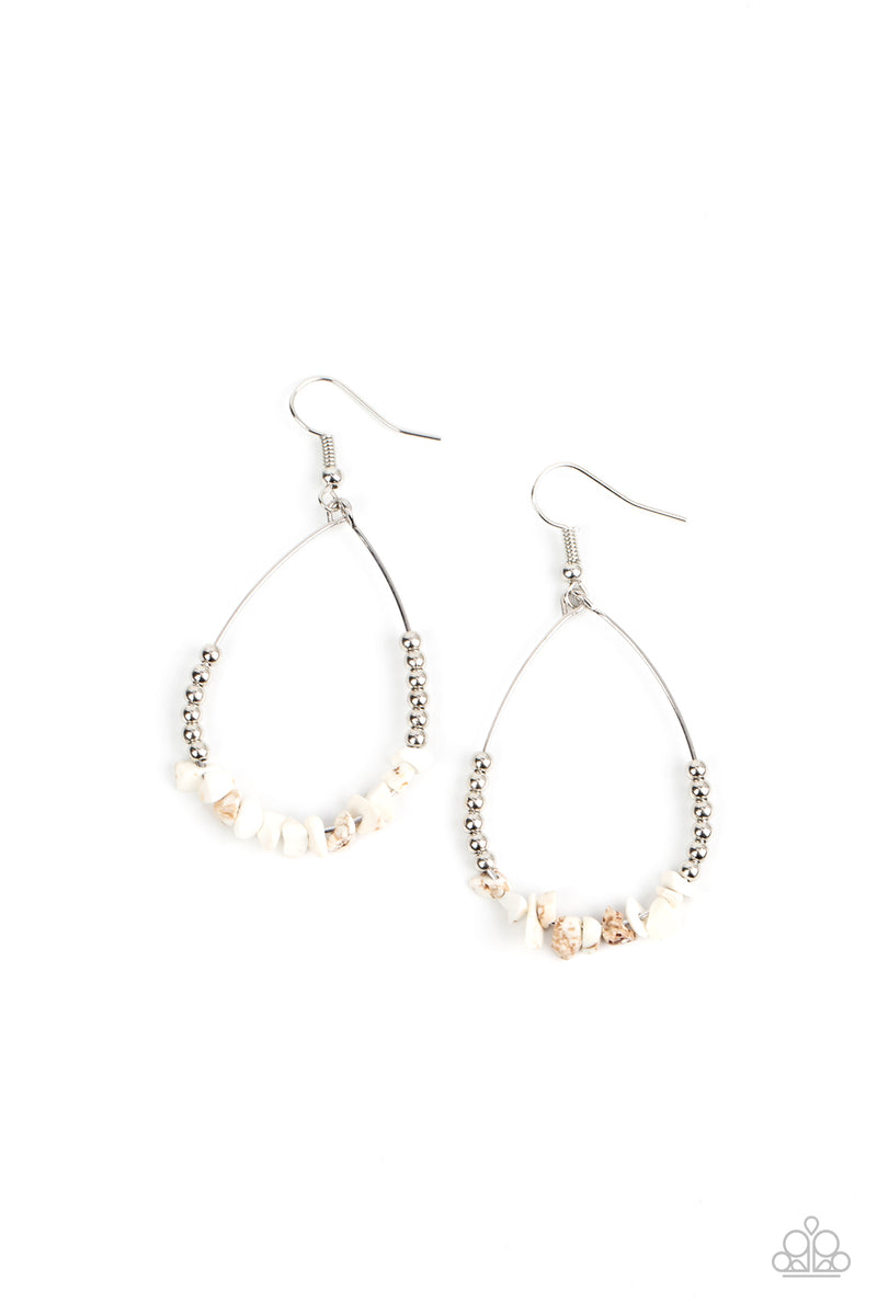 Come Out of Your SHALE - White Earrings