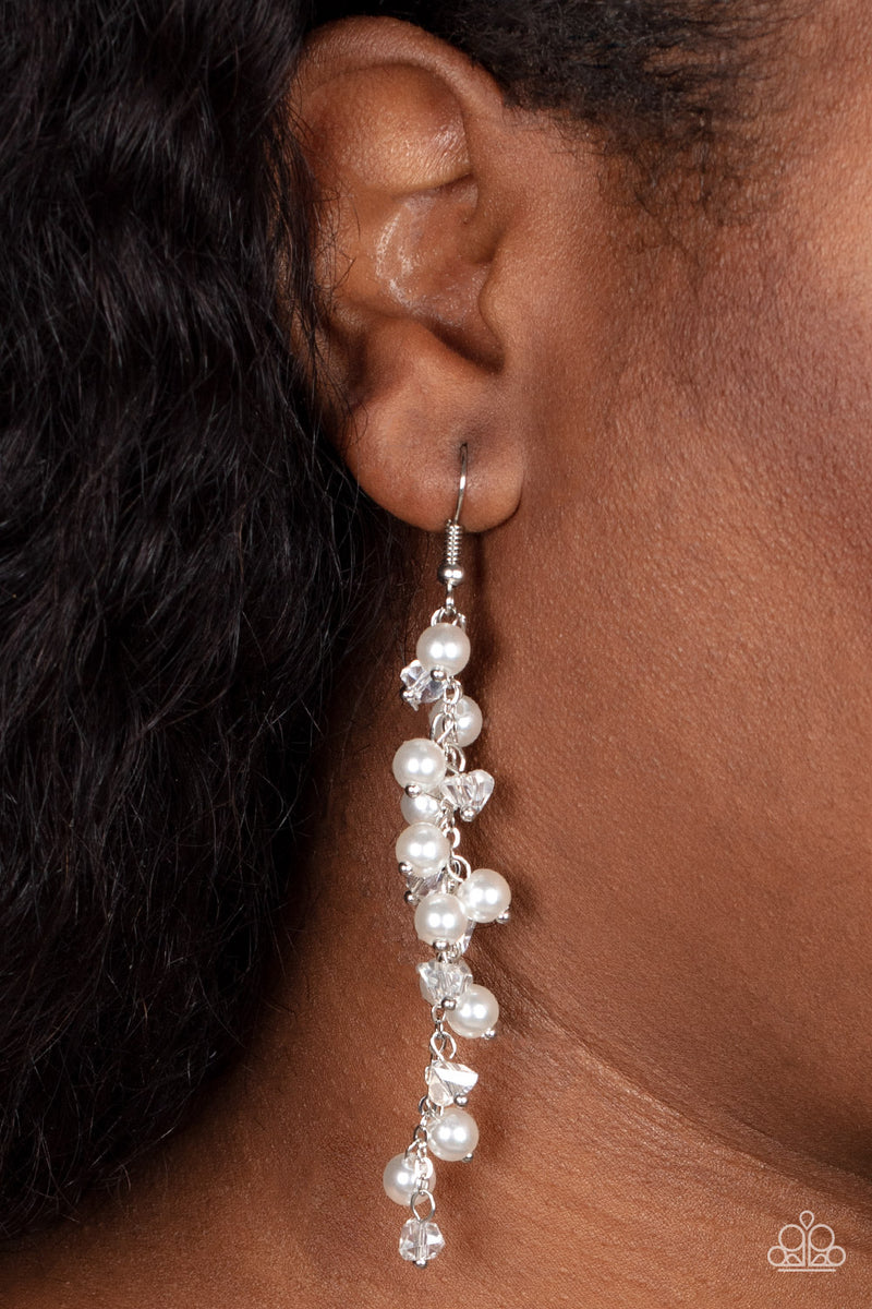 Candlelight Cruise - White Earrings