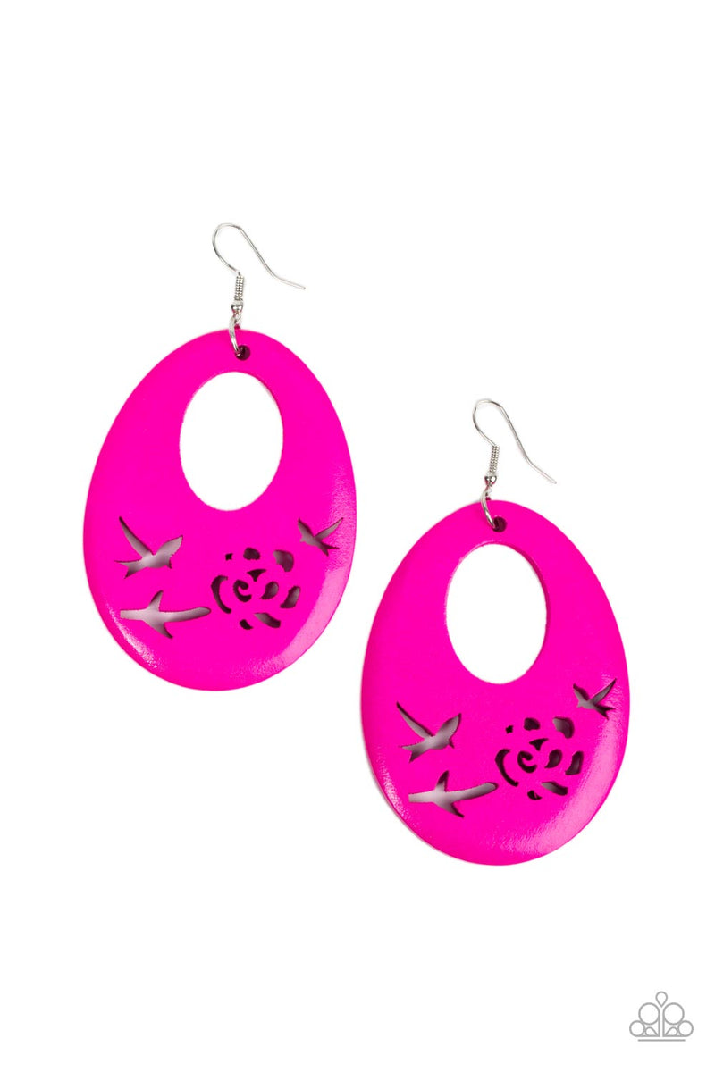 Home TWEET Home - Pink Earrings