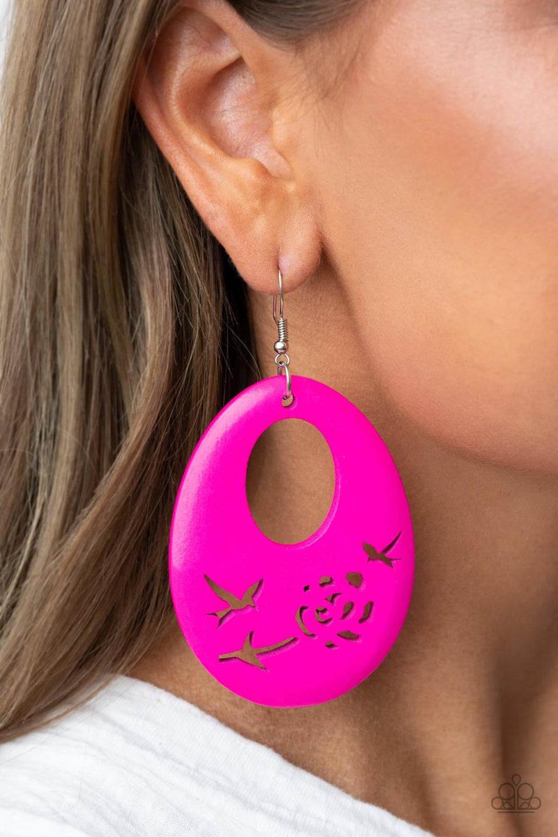 Home TWEET Home - Pink Earrings