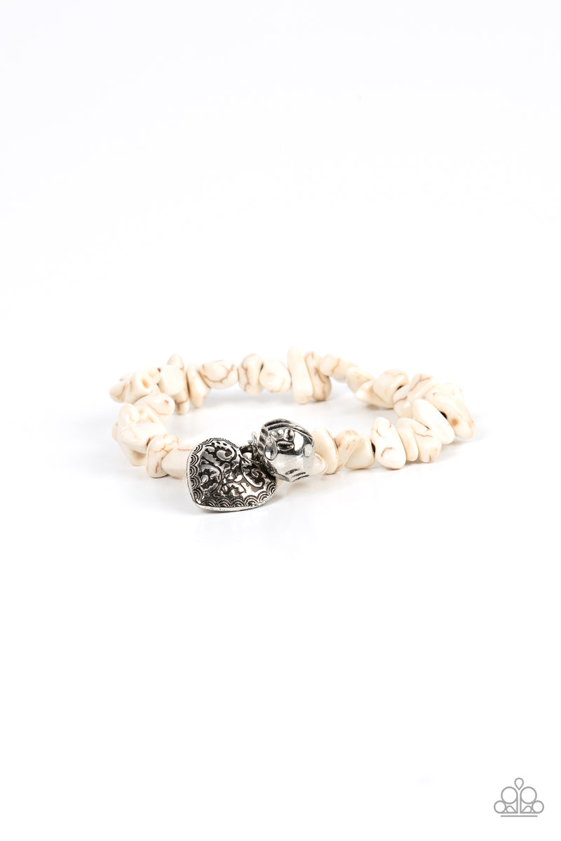 Love You to Pieces - White Bracelet