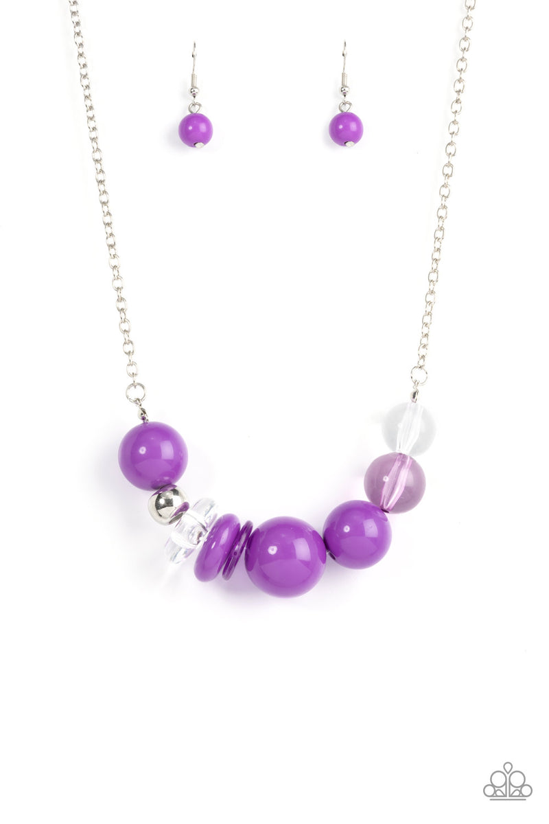 Bauble Bonanza - Purple Necklace