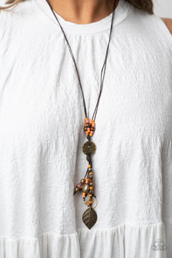 Knotted Keepsake - Orange Necklace