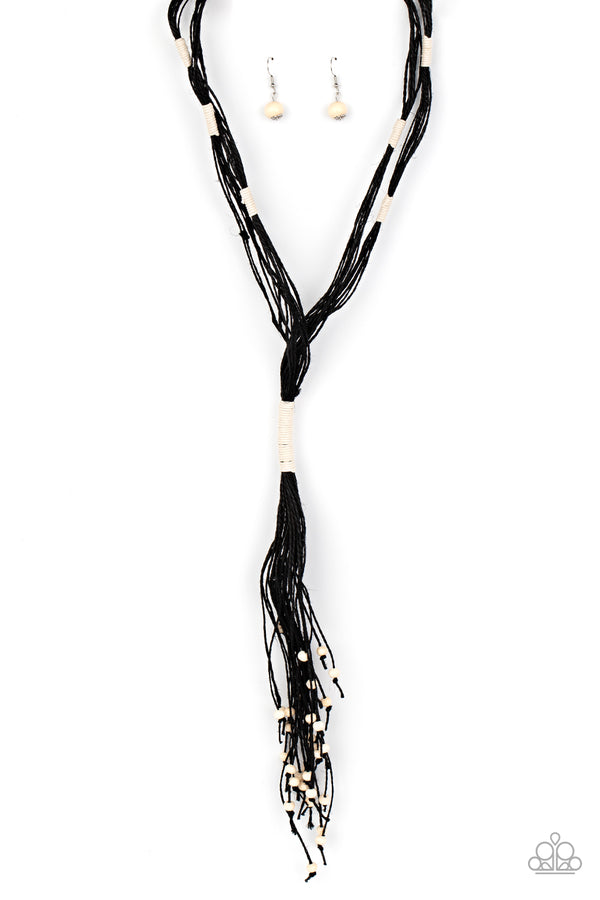 Whimsically Whipped - Black Necklace