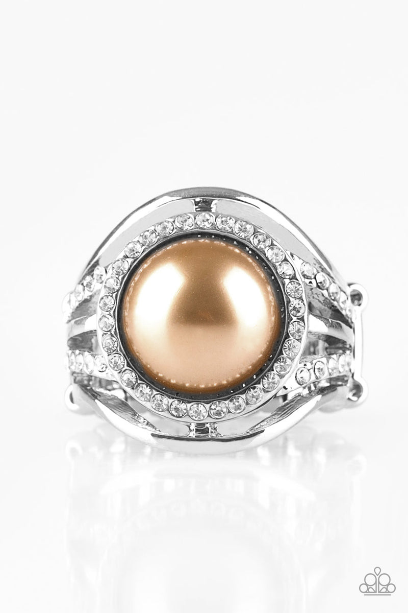 Pampered In Pearls - Brown Ring