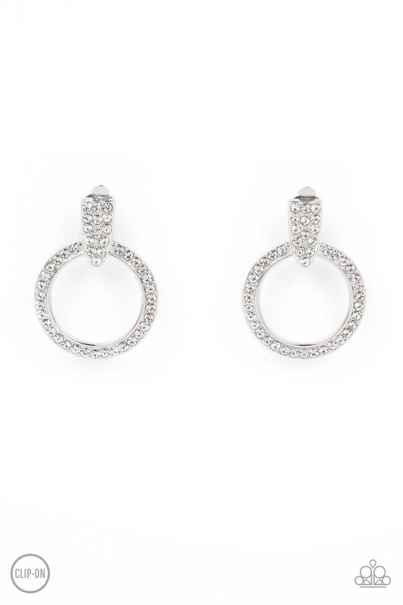 Sparkle at Your Service - White Earrings