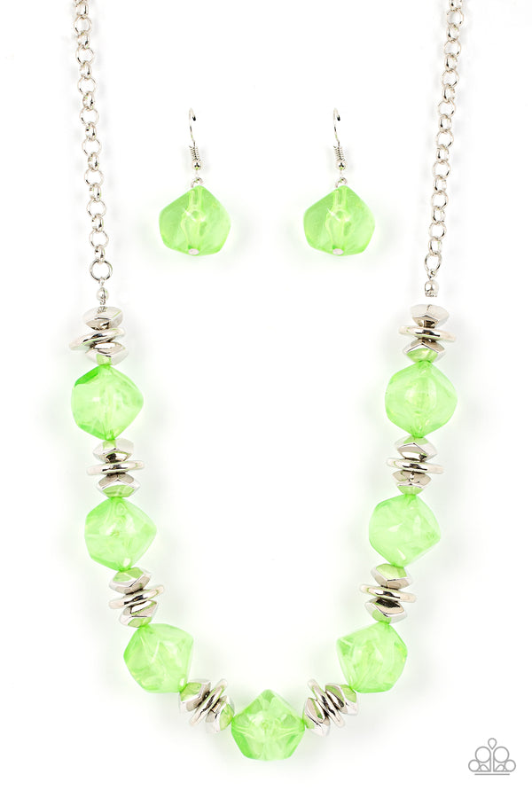 Island Ice - Green Necklace
