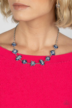 Fleek and Flecked - Blue Necklace