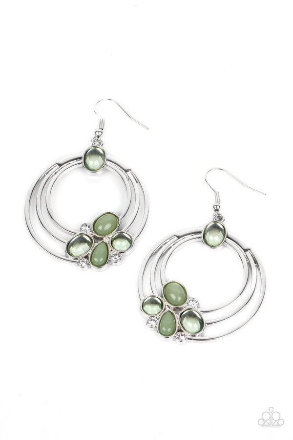 Dreamy Dewdrops - Green Earrings