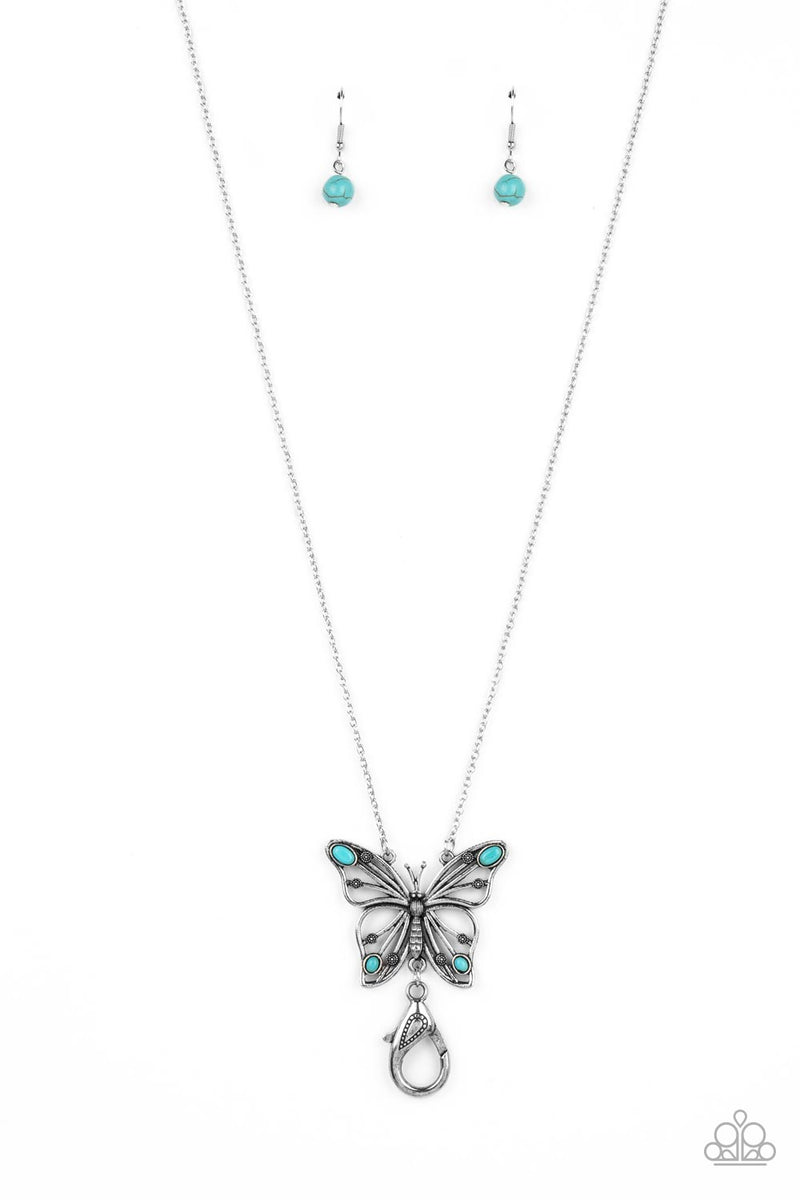 Badlands Butterfly - Blue Necklace