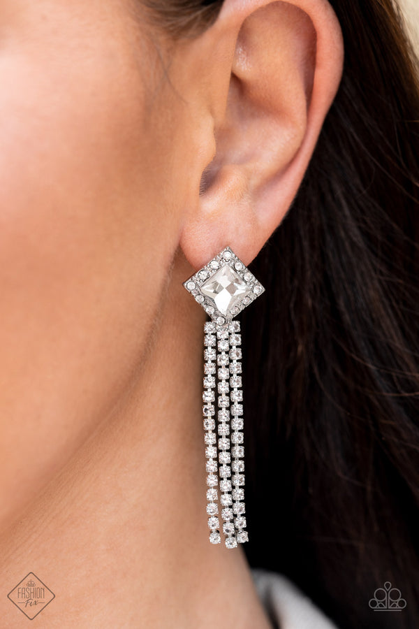 Seasonal Sparkle - White Earrings