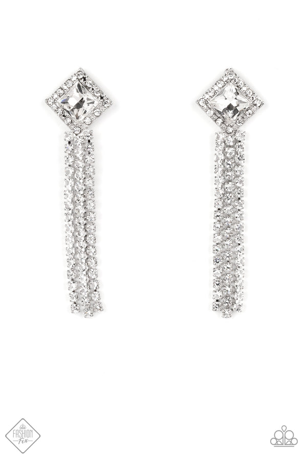 Seasonal Sparkle - White Earrings